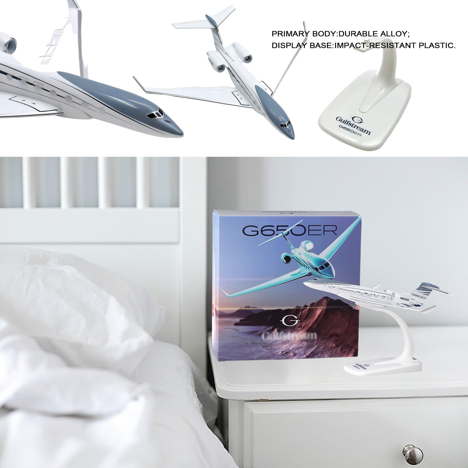 Amazon.com: LBYBF 1:200 Scale Gulfstream G650ER Aircraft Model